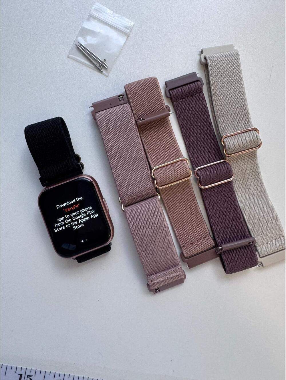 Smartwatch with Multiple Adjustable Fabric Bands USB Charging Cable IOS/ANDROID